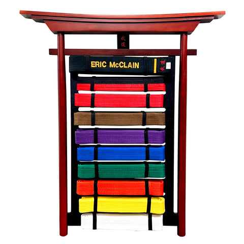 AAMA Budo Wall Mountable Wooden Belt Display