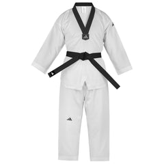adidas adiTKD Basic Taekwondo Black Belt Uniform - Black V-Neck
