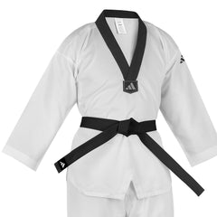 adidas adiTKD Basic Taekwondo Black Belt Uniform - Black V-Neck
