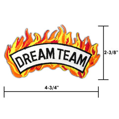 Martial Arts Taekwondo Karate Team w/ Fire Arch  Iron On Patch - Competition, Demo, Dream, Sparring and Swat Team