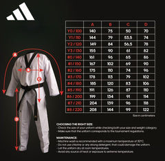 adidas Basic Taekwondo Student White V-Neck Uniform