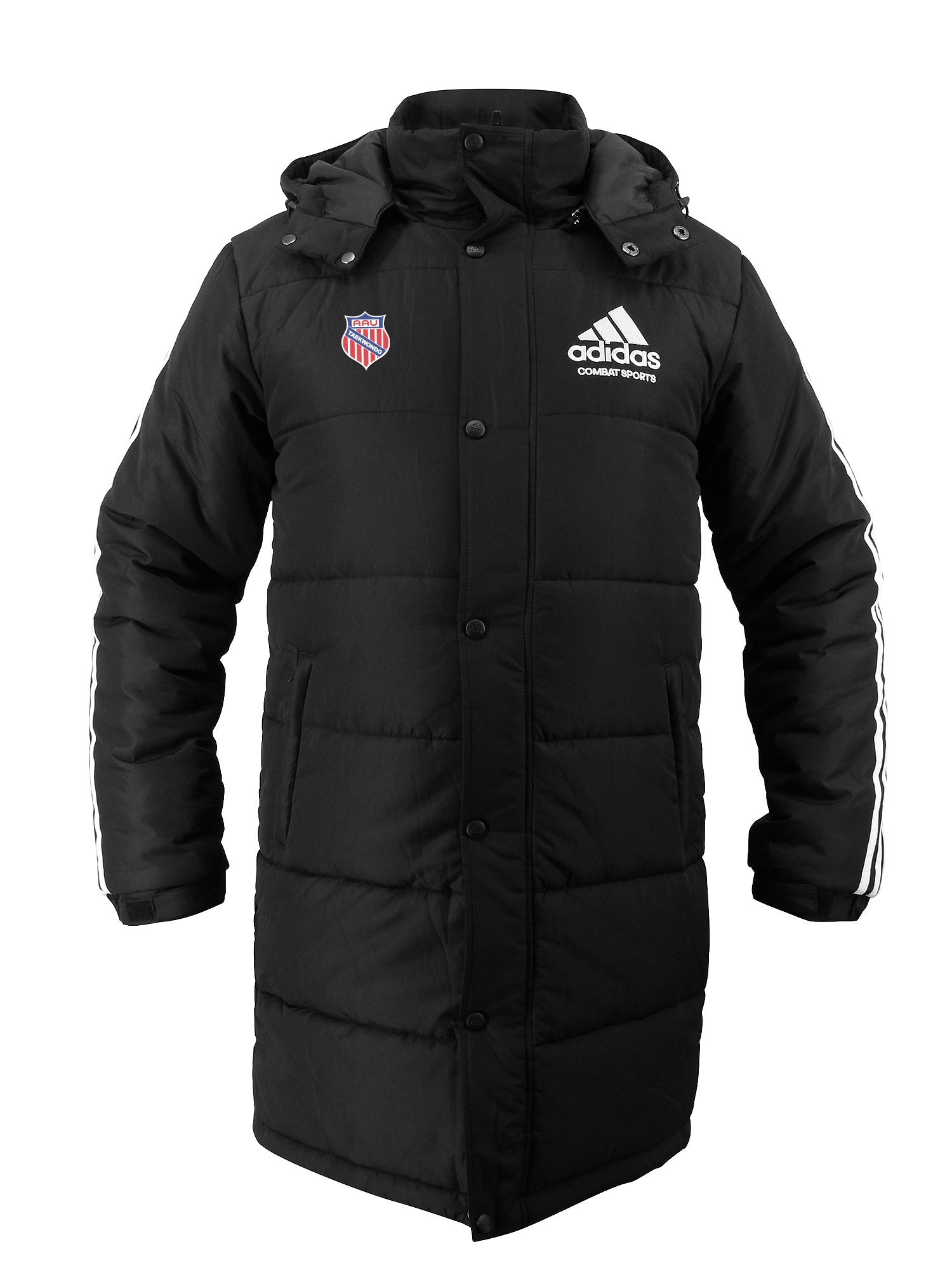 AAU Embroidered adidas Combat Sports Winter Long Padded Parka Jacket