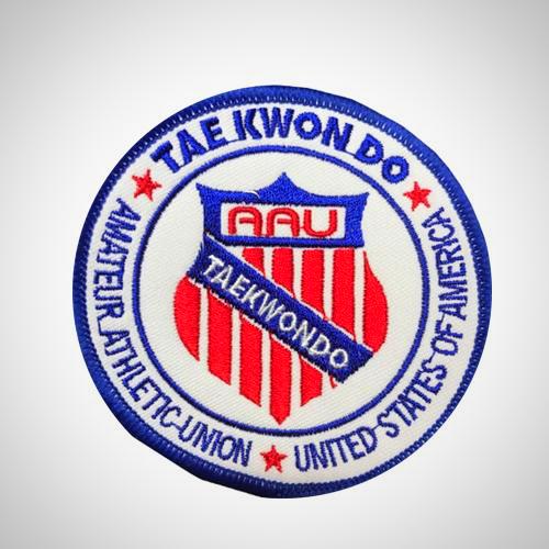 Official AAU Taekwondo Embroidered Patch w/ Adhesive back