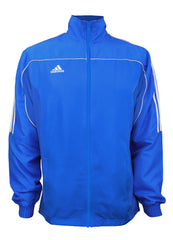adidas Blue with White Stripes Windbreaker Style Team Jacket Front View