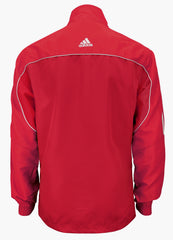 adidas Red with White Stripes Windbreaker Style Team Jacket Back View