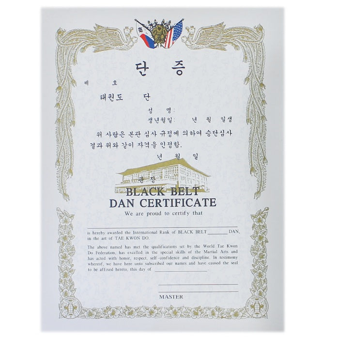Dan Award Certificate